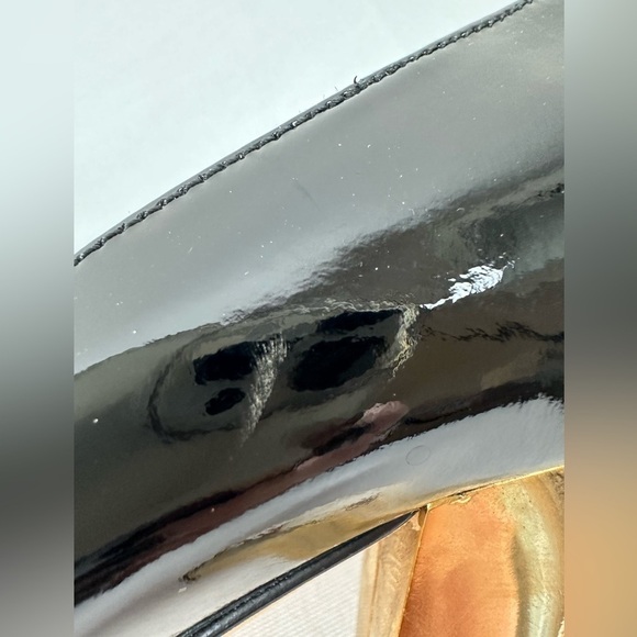 Michael Kors Black Patent Leather Pumps With Metallic Gold Size 9 - Picture 9 of 14